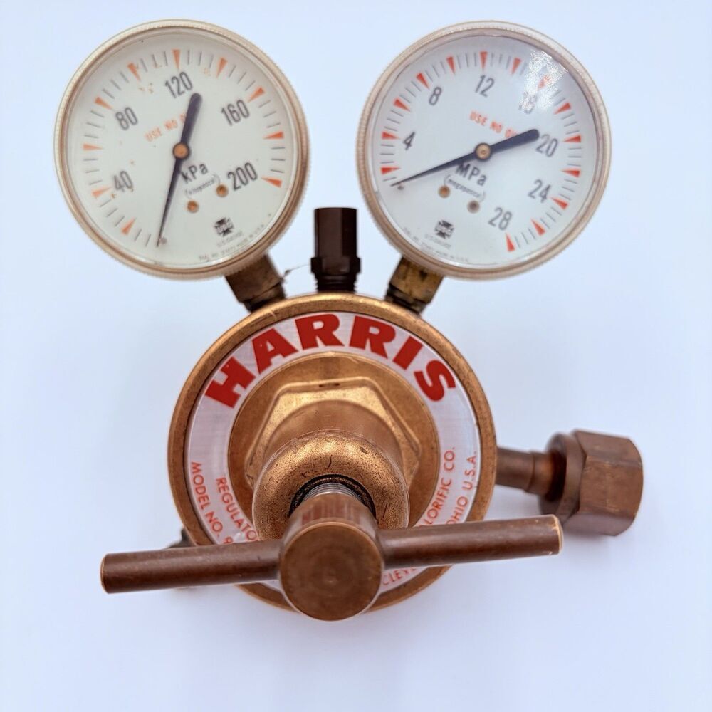 HARRIS 92SS-15A OXYGEN REGULATOR Multi-Stage CGA-540 Dual Gauge Untested